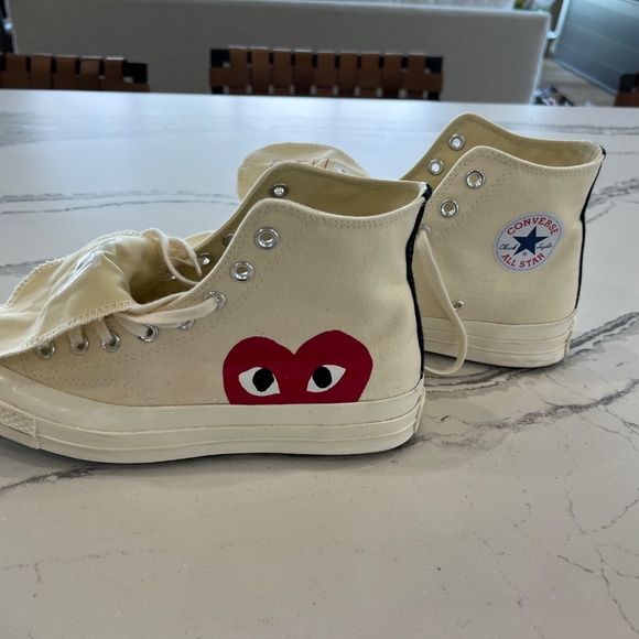 Comme de Garçons PLAY Converse Hi Tops M9/W11 - Picture 13 of 16